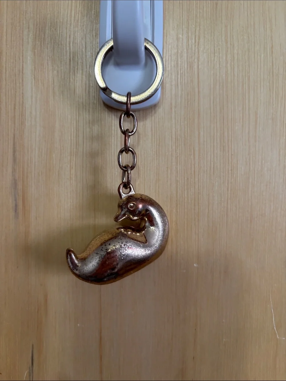 Dooney Vintage Brass Duck Keychain